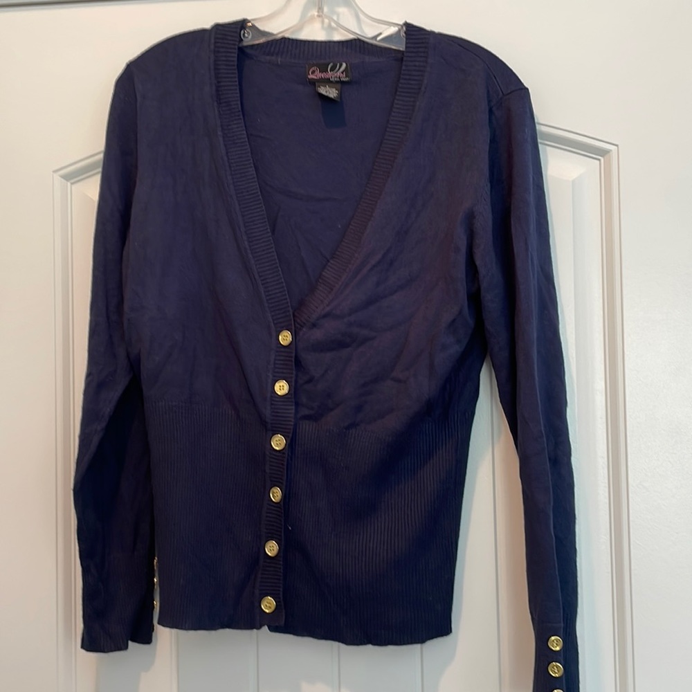 Navy cardigan